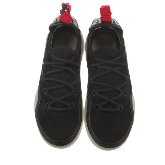 Christian Louboutin Spike Accent Suede Sneakers Black Size 7.5 - Picture 3 of 5
